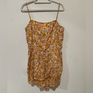 Floral American Eagle tie-back romper